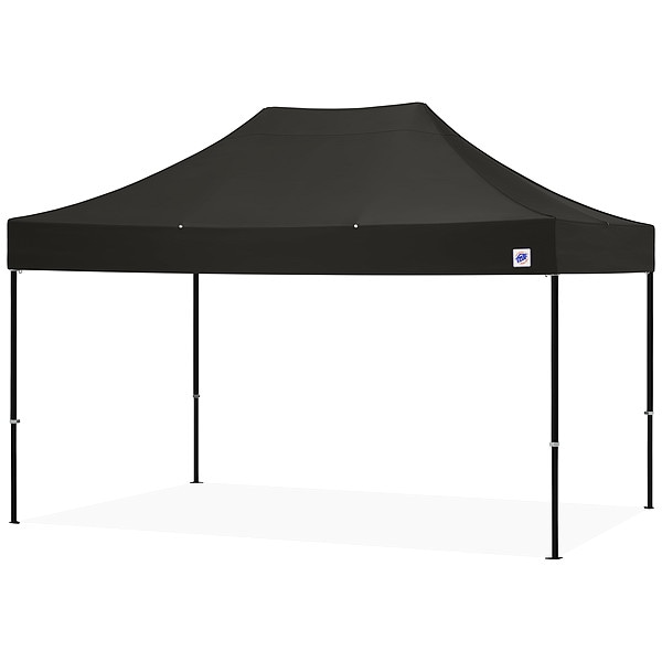 E-Z Up Shelter, Black, 10 ft W, 15 ft L - END3ABK15KMCBK