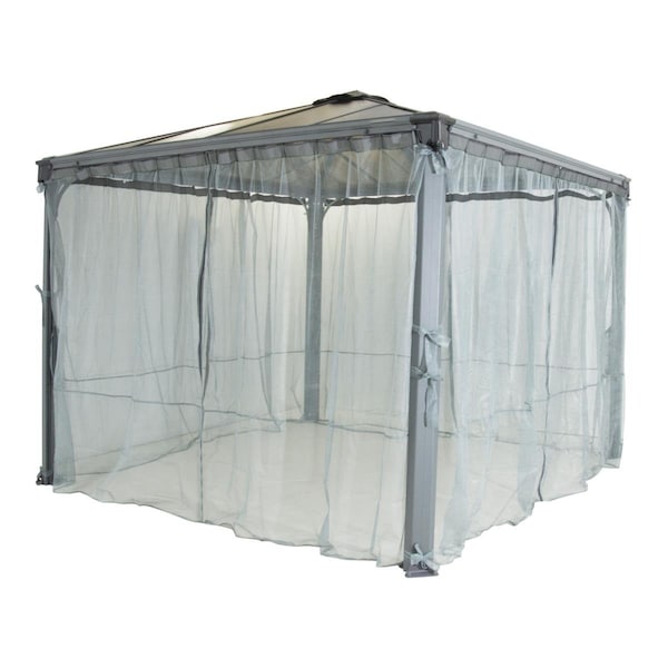 Palram - Canopia  Palermo 4300 Garden Gazebo Netting Set - 4 Piece - HG1064