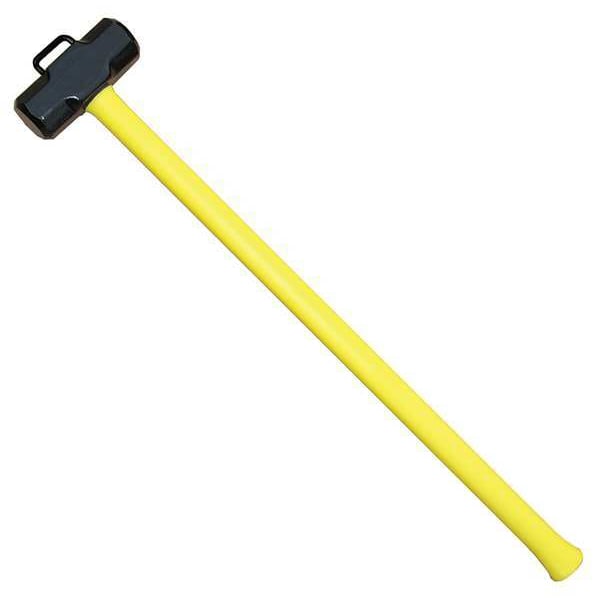 Leatherhead Tools Sledge Hammer, 36" Yellow Fiberglass Handle, 8 lb. Head - SLY-8-36HM