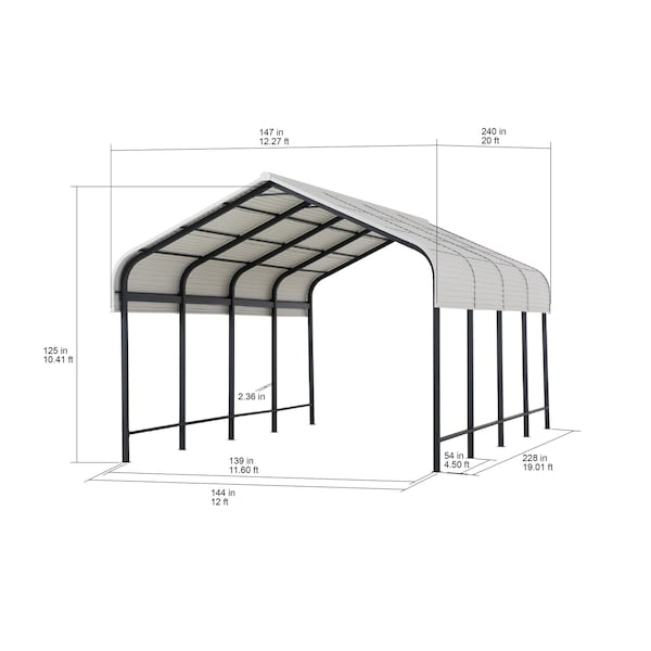 Sunjoy 20 ft. x 12 ft. Rockland Carport - A110000500