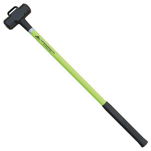 Leatherhead Tools Sledge Hammer, 36" Lime Fiberglass Handle, 8 lb. Head - SLL-8-36HM