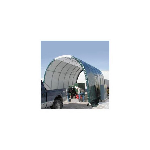 Clearspan SolarGuard Freestanding Building 12'W x 10'H x 24'L Green - PB00556R4N
