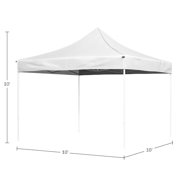 Stalwart Pop Up Canopy - 10x10 ft Tent - UPF30 Sun Shelter with Adjustable Height by White, 3PK - 80-14-WHT