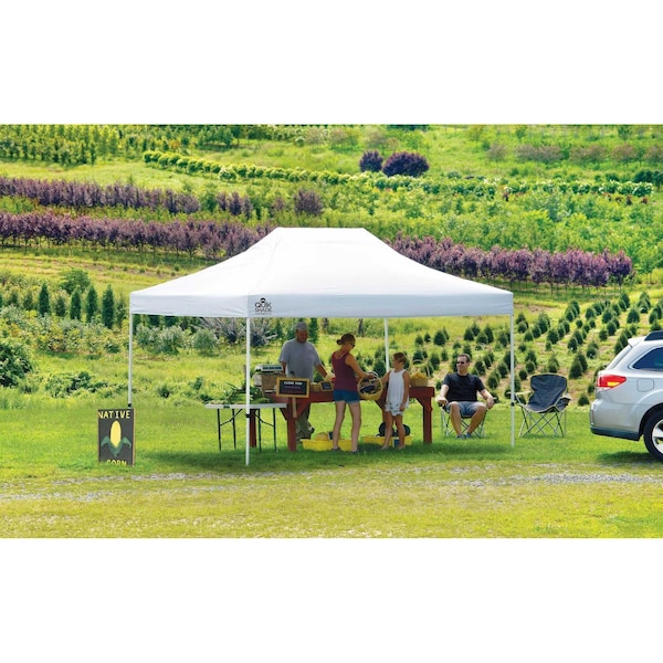 Quik Shade Commercial 10 x 15 ft  White Pop Up Tent Canopy - 167576DS