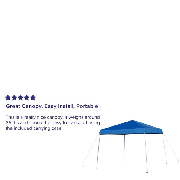Flash Furniture 8' x 8'  Outdoor Pop Up Canopy Tent with Carry Bag - JJ-GZ88-BL-GG
