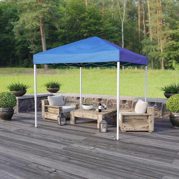 Flash Furniture 8' x 8'  Outdoor Pop Up Canopy Tent with Carry Bag - JJ-GZ88-BL-GG
