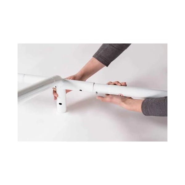 Impact Canopy Garage Heavy Duty Carport 10 In 8 FT x 20 In, 8 Legs, Steel Pipes, White Cover - 070018010