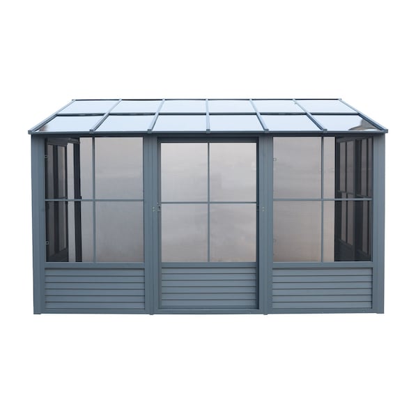 Gazebo Penguin Florence Wall Mounted Solarium 8x16 Polycarbonate Roof - W1608-32