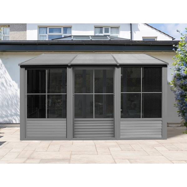 Gazebo Penguin Florence Wall Mounted Solarium 8x12 Metal Roof - W1207MR-32