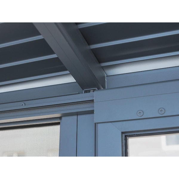 Gazebo Penguin Florence Wall Mounted Solarium 8x12 Metal Roof - W1207MR-32