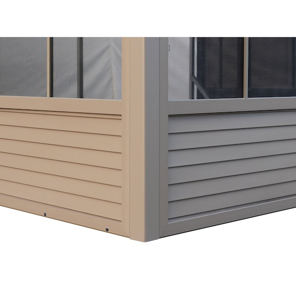 Gazebo Penguin Florence Wall Mounted Solarium 10x16 Metal Roof - W1610MR-12
