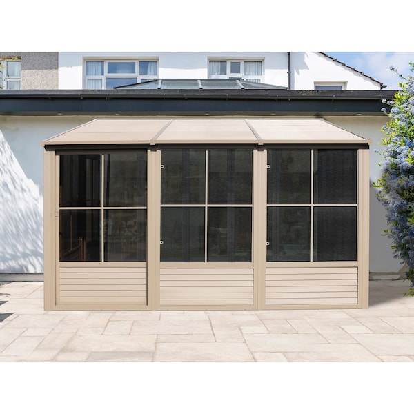 Gazebo Penguin Florence Wall Mounted Solarium 10x16 Metal Roof - W1610MR-12