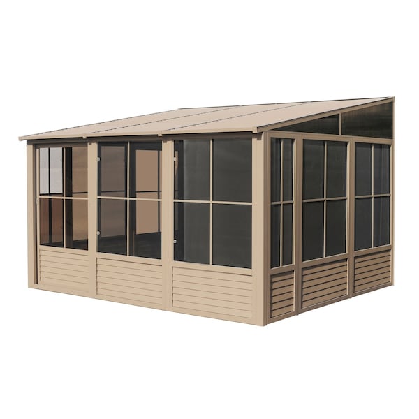 Gazebo Penguin Florence Wall Mounted Solarium 10x16 Metal Roof - W1610MR-12
