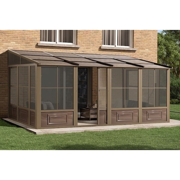 Gazebo Penguin Florence Wall Mounted Solarium 10x16 Metal Roof - W1610MR-12