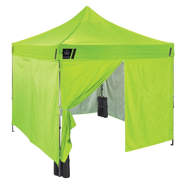 Ergodyne Single Lime Enclosed Pop-Up Tent Kit - 10ft x 10ft - 6053