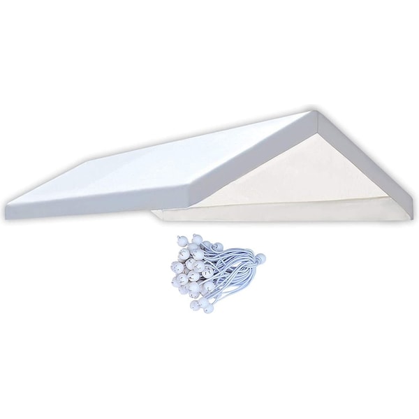 Impact Canopy 10 FT 8In x 20 FT  Carport Top without Leg Skirts, White, 180g - 070111021