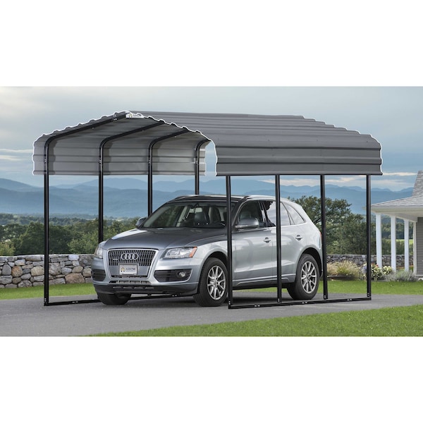 Arrow Storage Products Carport, 10 ft. x 15 ft. x 9 ft. Charcoal - CPHC101509