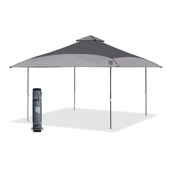E-Z Up Spectator Shelter, 13' W x 13' L, Gray Steel Frame, Cool Gray Top - SCSG13GY