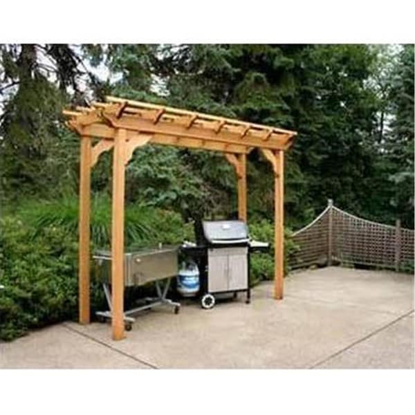 Creekvine Designs 4 x 10 ft. Cedar New Dawn Pergola - WRF410PERGCVD