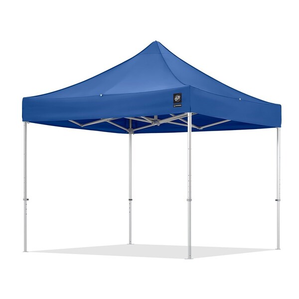 E-Z Up Freedom83 Shelter, 10' W x 10' L, TAA Compliant, Berry Amendment, Aluminum Frame, Royal Blue Top - F83KCB10RB
