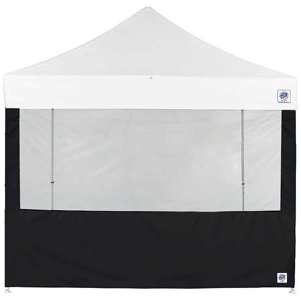 E-Z Up Food Booth Sidewall, Black, 8 ft W, 8 ft H - SW3FB8FXTBK