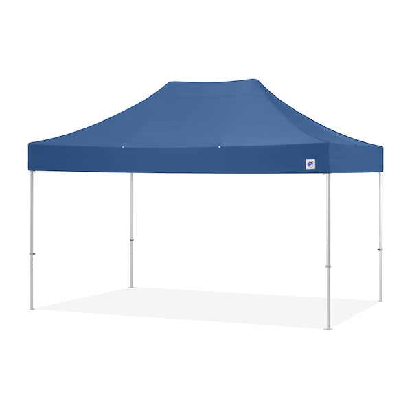 E-Z Up TAA Compliant Endeavor Shelter, 10' W x 15' L, Gray Aluminum Frame, Royal Blue Vented Top - END3A15VTKMCRB