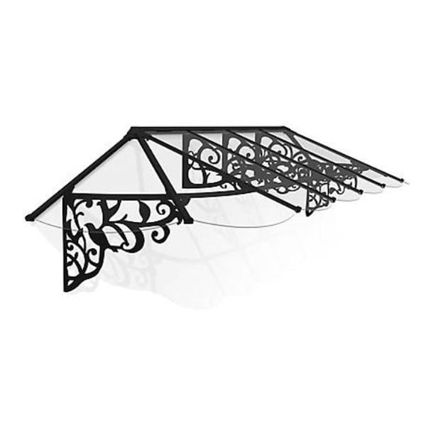 Oasis 12 x 3 ft. Lily 3666 Awning Kit, Black & Clear - OA3680511