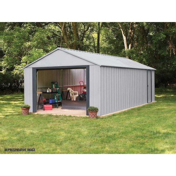 Arrow Storage Products Arrow Garage, 12x31, Flute Grey and Anthracite - BGR1231FG