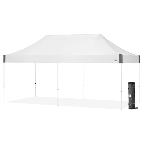 E-Z Up Vantage Shelter, 10' W x 20' L, White Steel Fame, White Top - VG3WH20WH