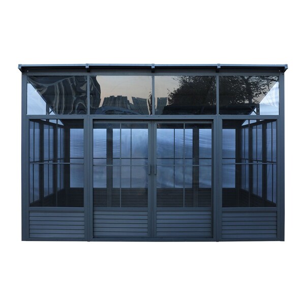Gazebo Penguin Narvik Solarium Metal Roof 12x15 with bottom decorative panels - M1215-42