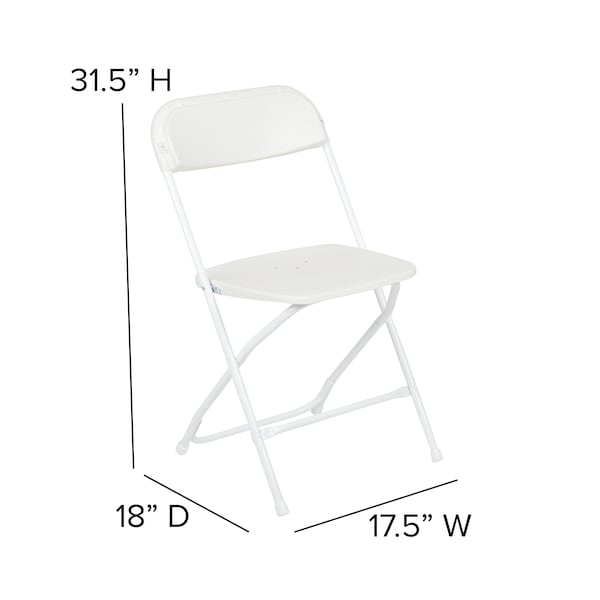 Flash Furniture White Canopy Tent, Folding Table and 4 Chair Set - JJ-GZ10PKG183Z-4LEL3-WHWH-GG