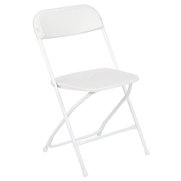 Flash Furniture White Canopy Tent, Folding Table and 4 Chair Set - JJ-GZ10PKG183Z-4LEL3-WHWH-GG