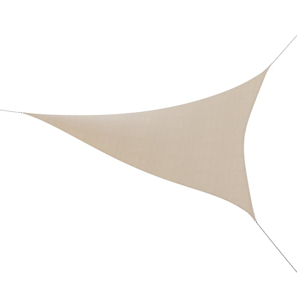 Flash Furniture Palmetto 12ft Triangle Sun Sail Shade Canopy with Included Nylon Attachment Ropes in Sand - GM-WL-SS22003-1-SAND-GG