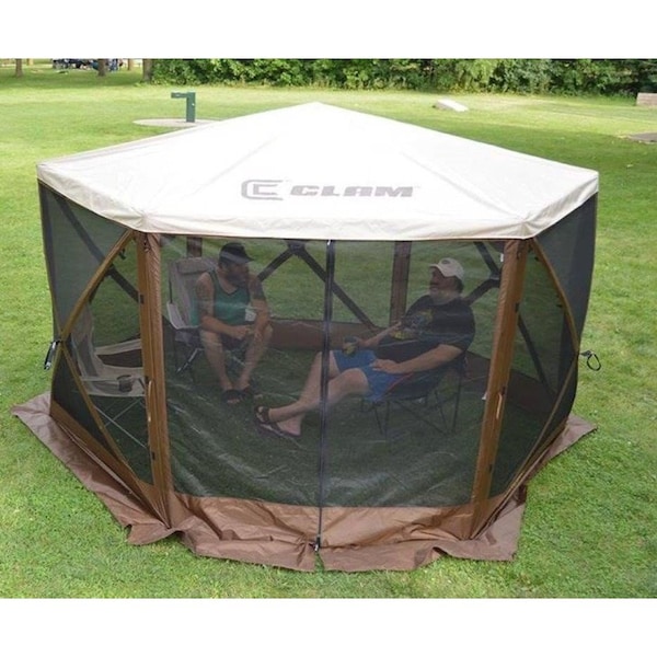 Quick Set Sky Camper Screen Shelter - 6-Side Screen Roof - with Floor & Rain Fly - 12874