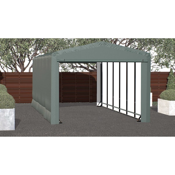 Shelterlogic ShelterTube Wind and Snow-Load Rated Garage, 12x27x10 Green - SQAACC0104C01202710