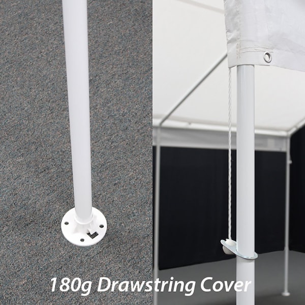 King Canopy Canopy 10ftx13ft, 1 3/8in Steel Frame, 6 Leg, White - C61013PC