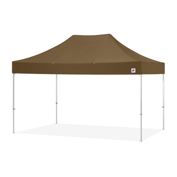 E-Z Up TAA Compliant Endeavor Shelter, 10' W x 15' L, Gray Aluminum Frame, Coyote Brown Top - END3A15KMCCB