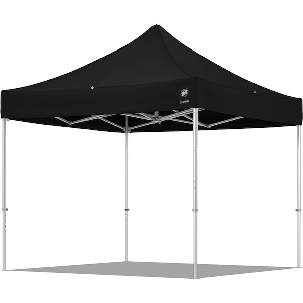 E-Z Up Freedom83 Shelter, 10' W x 10' L, TAA Compliant, Gray Aluminum Frame, Black Top - F83KU10BK