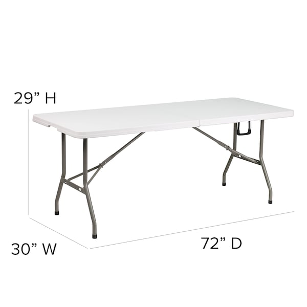 Flash Furniture White Pop Up Canopy Tent and Bi-Fold Table Set - JJ-GZ10PKG183Z-WH-GG