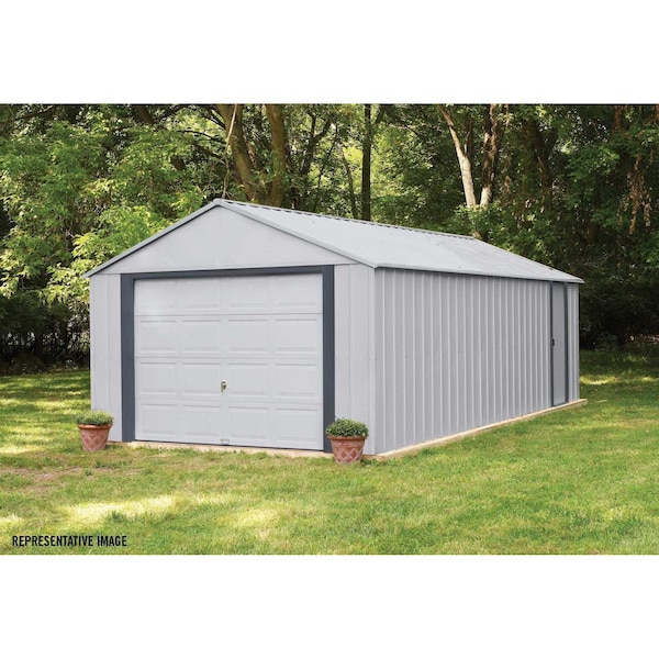 Arrow Storage Products Arrow Garage, 12x24, Flute Grey and Anthracite - BGR1224FG