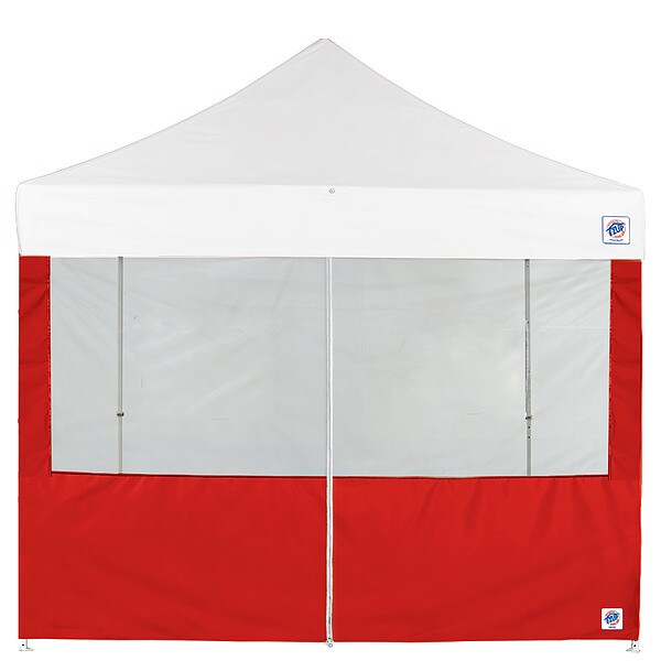 E-Z Up Food Booth Middle Zipper Sidewall, Red - SW3FBFXTM8RD