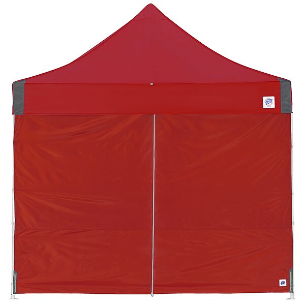 E-Z Up Professional Middle Zipper Sidewall, Red - SWP3M10MCRD