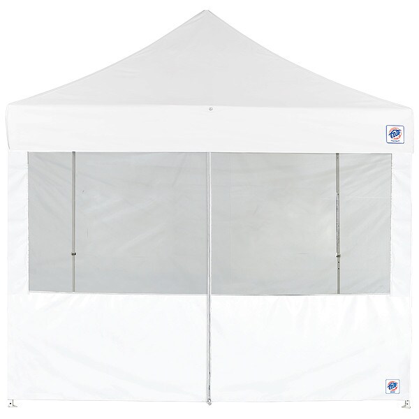 E-Z Up Food Booth Middle Zipper Sidewall, White - SW3FBFXTM10WH