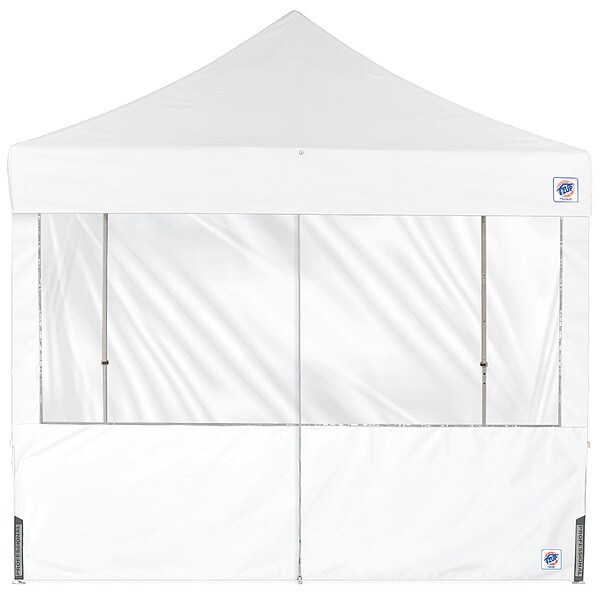 E-Z Up Panorama Middle Zipper Sidewall, White - SW3PM10FXTWH