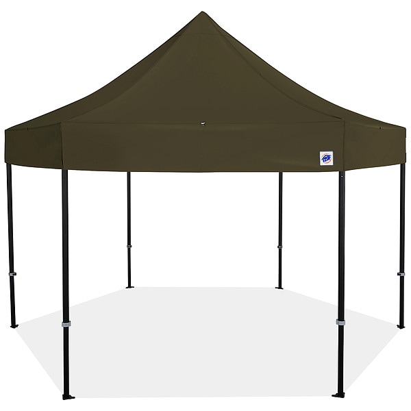 E-Z Up Shelter, Green, 15 ft W, 15 ft L - HB3ALU15KFBKTOD