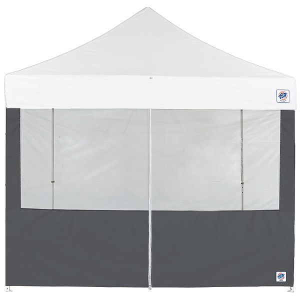E-Z Up Food Booth Middle Zipper Sidewall, Gray - SW3FBFXTM10SG