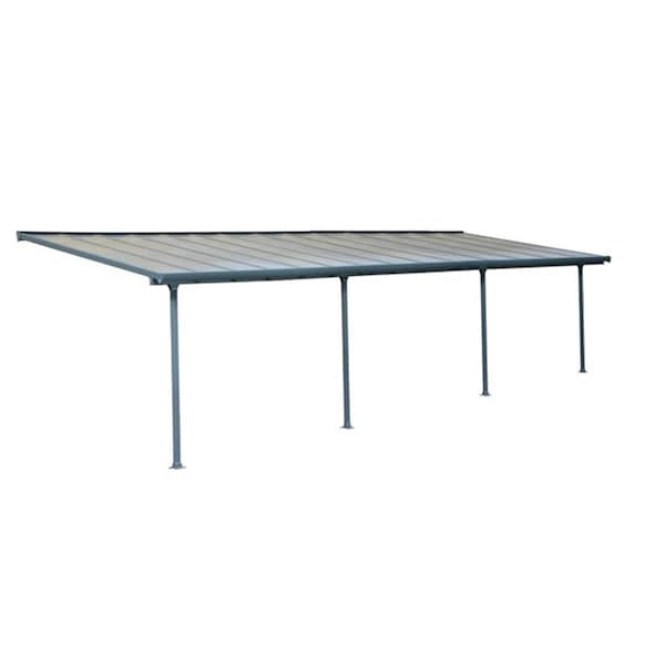 Palram - Canopia Feria Patio Cover - 10 ft. x 28 ft. - Gray - HG9428