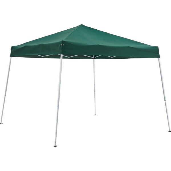 Global Industrial Portable Pop Up Canopy, Slant-Leg, 10'L x 10'W x 8'11H, Green - 602190GN
