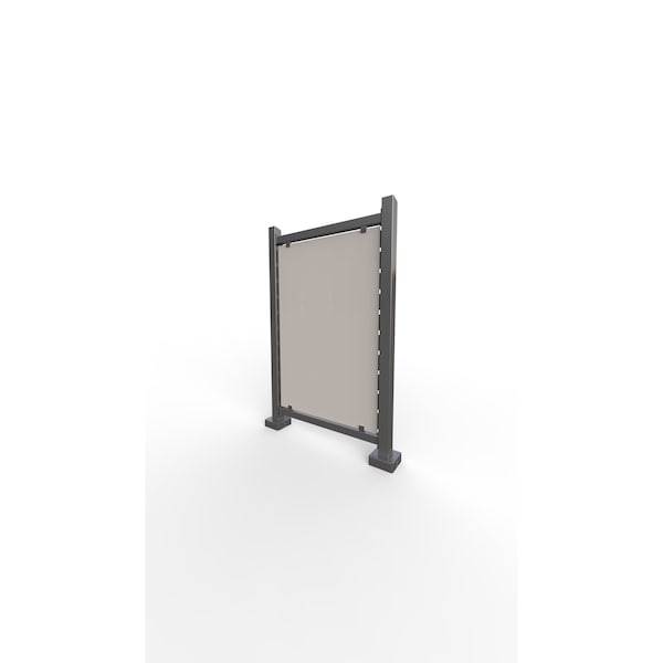 Ghent 63''W x 92''H Preserve, Single Unit, Glass, Walnut Slat Wall, Anodized Silver Frame - PSV1FGSSILNAWWAL