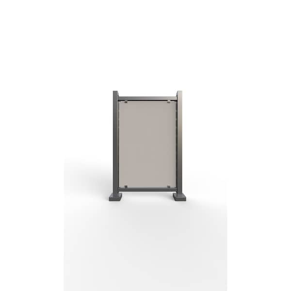 Ghent 63''W x 92''H Preserve, Single Unit, Glass, Walnut Slat Wall, Anodized Silver Frame - PSV1FGSSILNAWWAL